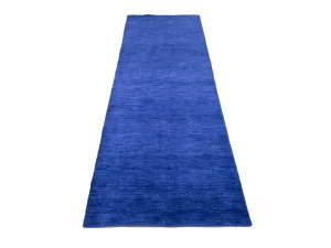 Solid Royal Blue Modern 3X8 Gabbeh Oriental Runner Rug