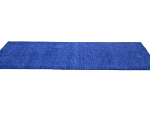Solid Royal Blue Modern 3X8 Gabbeh Oriental Runner Rug