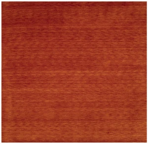 Orange Red Modern Solid 6X6 Gabbeh Oriental Square Rug