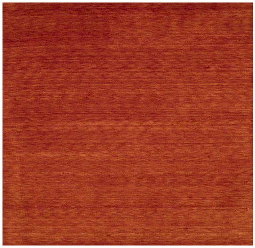 Orange Red Modern Solid 6X6 Gabbeh Oriental Square Rug