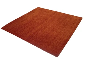 Orange Red Modern Solid 6X6 Gabbeh Oriental Square Rug