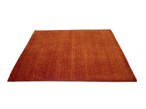 Orange Red Modern Solid 6X6 Gabbeh Oriental Square Rug