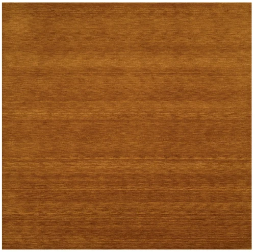 Orange Modern Solid 6X6 Gabbeh Oriental Square Rug
