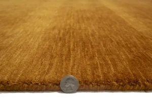 Orange Modern Solid 6X6 Gabbeh Oriental Square Rug