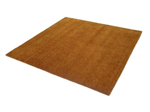 Orange Modern Solid 6X6 Gabbeh Oriental Square Rug