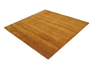 Orange Modern Solid 6X6 Gabbeh Oriental Square Rug