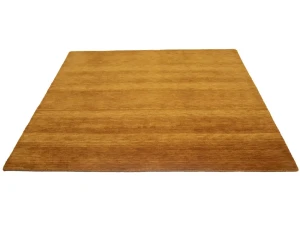 Orange Modern Solid 6X6 Gabbeh Oriental Square Rug