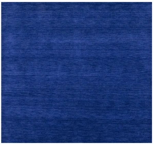Solid Royal Blue Modern 6X6 Gabbeh Oriental Square Rug