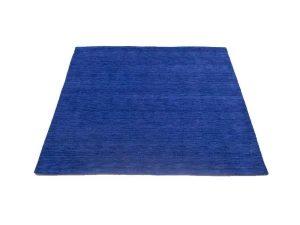 Solid Royal Blue Modern 6X6 Gabbeh Oriental Square Rug