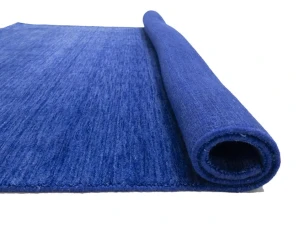 Solid Royal Blue Modern 6X6 Gabbeh Oriental Square Rug