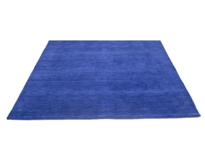 Solid Royal Blue Modern 6X6 Gabbeh Oriental Square Rug