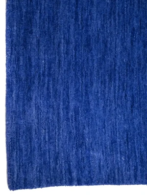 Solid Royal Blue Modern 6X6 Gabbeh Oriental Square Rug