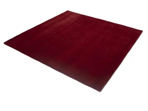 Maroon Red Modern Solid 6X6 Gabbeh Oriental Square Rug