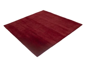 Maroon Red Modern Solid 6X6 Gabbeh Oriental Square Rug