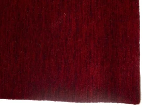 Maroon Red Modern Solid 6X6 Gabbeh Oriental Square Rug