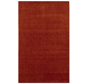 Orange Red Modern Solid 5X8 Gabbeh Oriental Rug