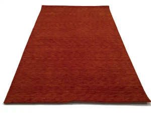 Orange Red Modern Solid 5X8 Gabbeh Oriental Rug