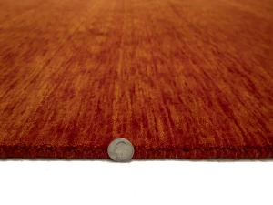 Orange Red Modern Solid 5X8 Gabbeh Oriental Rug