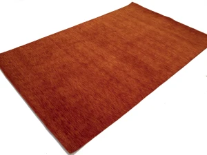Orange Red Modern Solid 5X8 Gabbeh Oriental Rug