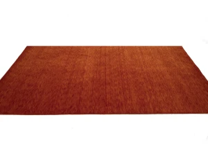 Orange Red Modern Solid 5X8 Gabbeh Oriental Rug