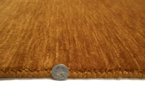 Orange Modern Solid 5X8 Gabbeh Oriental Rug