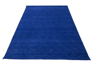 Solid Royal Blue Modern 5X8 Gabbeh Oriental Rug