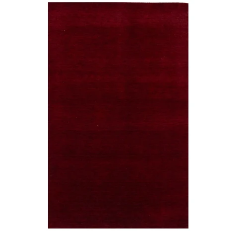 Maroon Red Modern Solid 5X8 Gabbeh Oriental Rug