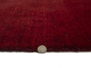 Maroon Red Modern Solid 5X8 Gabbeh Oriental Rug