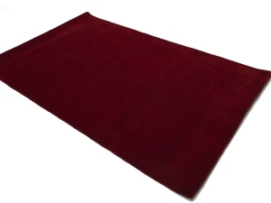 Maroon Red Modern Solid 5X8 Gabbeh Oriental Rug