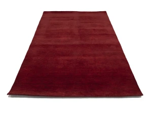 Maroon Red Modern Solid 5X8 Gabbeh Oriental Rug