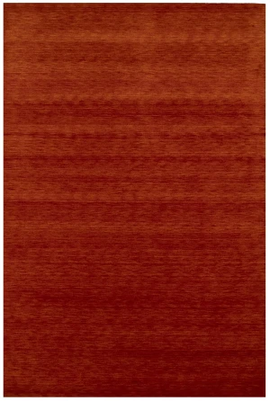 Orange Red Modern Solid 6X9 Gabbeh Oriental Rug