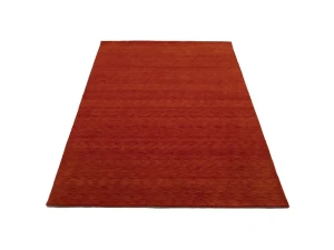Orange Red Modern Solid 6X9 Gabbeh Oriental Rug