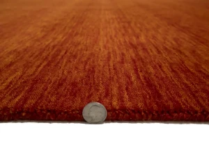 Orange Red Modern Solid 6X9 Gabbeh Oriental Rug