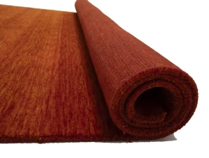 Orange Red Modern Solid 6X9 Gabbeh Oriental Rug