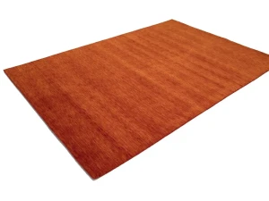 Orange Red Modern Solid 6X9 Gabbeh Oriental Rug