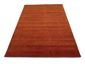Orange Red Modern Solid 6X9 Gabbeh Oriental Rug