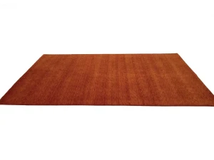 Orange Red Modern Solid 6X9 Gabbeh Oriental Rug