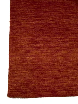 Orange Red Modern Solid 6X9 Gabbeh Oriental Rug