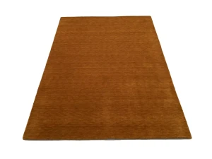 Orange Modern Solid 6X9 Gabbeh Oriental Rug