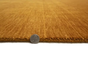 Orange Modern Solid 6X9 Gabbeh Oriental Rug