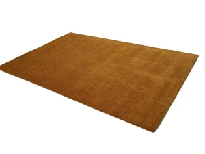 Orange Modern Solid 6X9 Gabbeh Oriental Rug