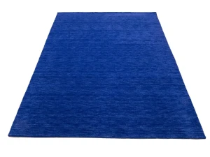 Royal Blue Solid Modern 6X9 Gabbeh Oriental Rug