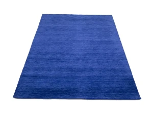 Royal Blue Solid Modern 6X9 Gabbeh Oriental Rug