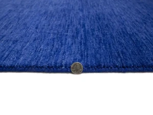Royal Blue Solid Modern 6X9 Gabbeh Oriental Rug