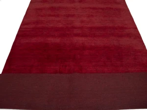 Maroon Red Modern Solid 6X9 Gabbeh Oriental Rug