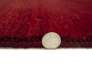 Maroon Red Modern Solid 6X9 Gabbeh Oriental Rug