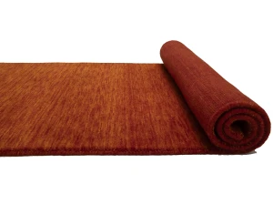 Orange Red Modern Solid 3X10 Gabbeh Oriental Runner Rug