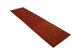 Orange Red Modern Solid 3X10 Gabbeh Oriental Runner Rug