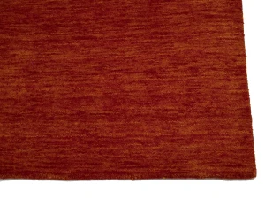 Orange Red Modern Solid 3X10 Gabbeh Oriental Runner Rug