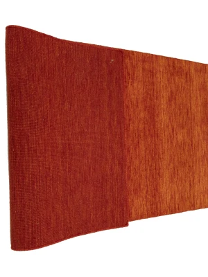 Orange Red Modern Solid 3X10 Gabbeh Oriental Runner Rug